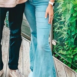 Free People Sky Blue Flare Jeans